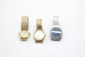 F x3 Vintage Gents Manual Wind Running Wristwatches Inc Avia, Lanco etc - Picture 1 of 10