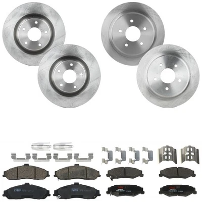 KIT-073024-10149 TRW Juego de 4 ruedas discos de freno y kits de pastillas delanteras y traseras para Chevy Foto 1 de 4