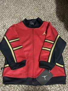 Jordan Jacket Toddler 4T Red Black 23 Full Zip Streetwear Kids Sweatshirt Hooded - Picture 1 of 6