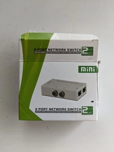 Mini 2 Ports RJ45 Netzwerk Switch Ethernet Netzwerk Box Switcher Adapter HUB USA - Bild 1 von 5