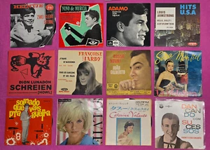 GREAT Lot of 33 International 7" 45 RPM Records – Jazz, Pop, Twist, Latin – VG - Picture 1 of 5