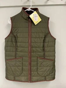 BARBOUR Women's QUILTED FLEECE LINED Zip-Down POLARQUILT GILET Vest sz 12-US NEW - Picture 1 of 16