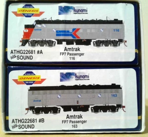 HO SCALE ATHEARN GENESIS FP7A/B SET AMTRAK #116 & 163 DCC & SOUND G22681 - Picture 1 of 16