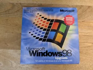 Sealed Vintage Microsoft Windows 98 Second Edition Upgrade Operating System - Picture 1 of 2