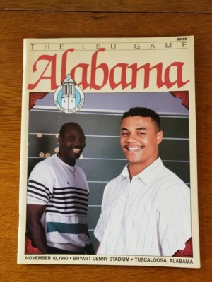1990 Alabama Crimson Tide vs LSU Tigers NCAA Football Program - Image 1 of 2