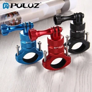 Supporto montaggio adattatore manubrio moto PULUZ per GoPro Hero11 nero 9 8 7 6 - Foto 1 di 11