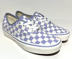 Vans Era Checkerboard Womens Size 7.5 White Purple Lilac Casual Beach Life - Picture 1 of 6