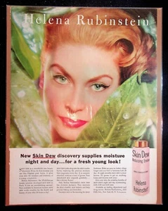 1950s Helena Rubinstein Skin Dew Moisturizer Photo Vintage Print Ad - Picture 1 of 1