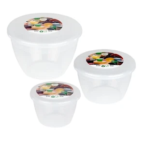 Ciotola per bacino in plastica Just Pudding con coperchi dimensioni 1⁄4 1⁄2 1 pinta - Foto 1 di 34