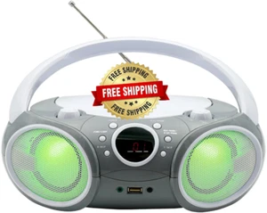 Radio portátil con reproductor de CD, MP3, USB, Bluetooth y radio AM/FM US NUEVO - Picture 1 of 6