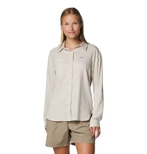 Columbia Women's Silver Ridge Utility Long Sleeve Shirt, Dark Stone, 2X Plus - Picture 1 of 9