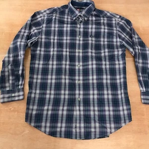Chaps Ralph Lauren Easy Care Shirt Men Size M Purple Check Plaid Button Down - Picture 1 of 15