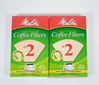 2 Melitta #2 Coffee Cone Filter Natural Brown 40 Filters = 80 Totals