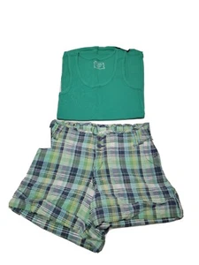 NWT MOTHERHOOD MATERNITY Ribbed Tank and Plaid Shorts size Small - Picture 1 of 3