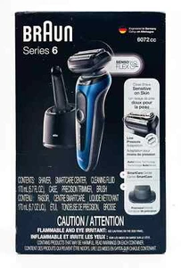 Braun Series 6 6072CC Men's Electric Shaver - Black / Blue - Picture 1 of 1