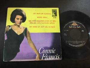 CONNIE FRANCIS My Man +3 EX/EX 1965 MEXICO 7" EP Pop Vocal - Picture 1 of 5