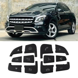 Stylish Black ABS Button Cover Sticker for Benz C W205 201518 Pack of 12 - Picture 1 of 14