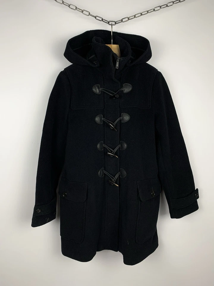 Burberry London Duffle Wool Coat Ladies Size UK 14 USA 12 Designer Hooded - Image 1 of 4