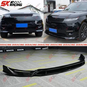 Front Bumper Lip Kits For Land Rover Range Rover Sport 2023-25 ABS Glossy Black - Picture 1 of 24
