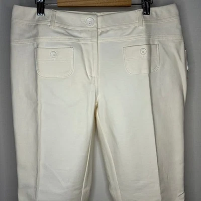 Pantalones ajustados blancos INC International Concepts para mujer talla 6 bolsillos nuevos con etiquetas Foto 1 de 4