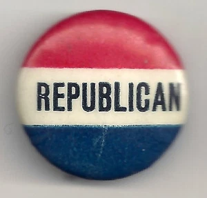 Vintage REPUBLICAN Pin w/ Backpaper - Picture 1 of 2