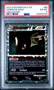 2010 POKEMON UNDAUNTED UMBREON #86 ULTRA RARE - PSA 6 - Picture 1 of 2