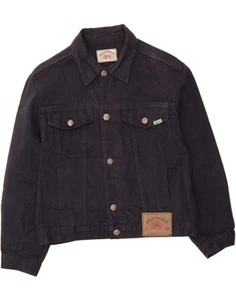 VINTAGE Boys Denim Jacket 10-11 Years Large Navy Blue Cotton AY04 - Picture 1 of 3