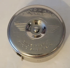 Stanely No. Años 50 Cinta métrica regla automática H1260 alas de acero - Imagen 1 de 8
