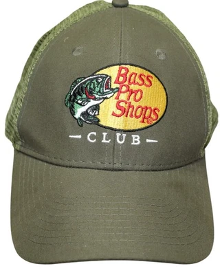 Gorra Bass Pro Shops Club Snapback Trucker verde oliva malla ajustable Foto 1 de 4