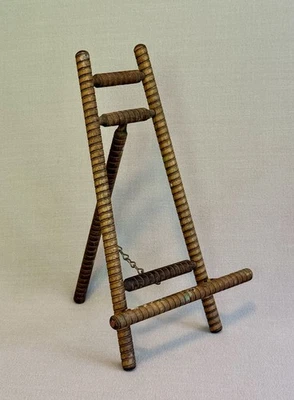 Cavalete de mesa vintage de madeira virado - Suporte para quadro - Imagem 1 de 4