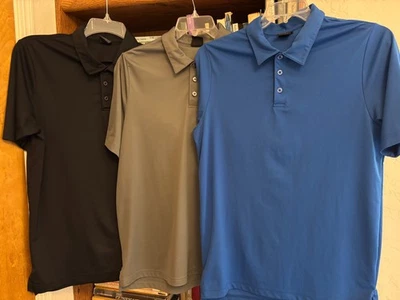 Lot of 3~L~OAKLEY~Mens~POLO~Shirt~3 Button~Long Back~EMBROIDERY LOGO~Collar~MINT - Image 1 of 4