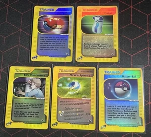 5 Pokemon Expedition Skyridge Reverse Holo Trainer Cards Potion Ball Miracle LP - Picture 1 of 9