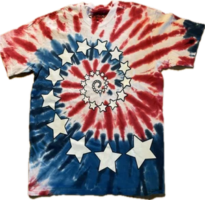 CAMISETA ESPIRAL-ESTRELLAS Y RAYAS DE EE. UU. - M-L-XL-2X - Imagen 1 de 2