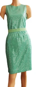 Escada Kostüm Top und Rock Pailletten aus Seide mint Gr. 36/38 - Bild 1 von 7
