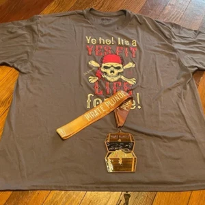 Yes Fit Pirate Plunder 26,3 Meilen Medaille & Shirt Konvolut Ja. Passform - Bild 1 von 3