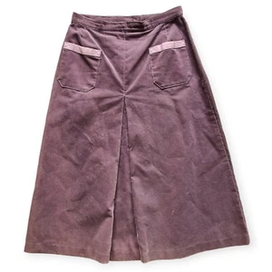 Vintage St Michael M&S Cord Skirt - Plum - Size 14 - Picture 1 of 5