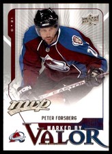 2008-09 Upper Deck MVP Marked By Valor Peter Forsberg #MV12