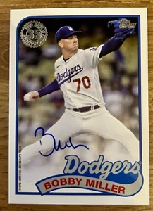 2024 Topps Update #89BA2-BM Bobby Miller Auto 1989 Topps 35th MLB Baseball - Picture 1 of 1