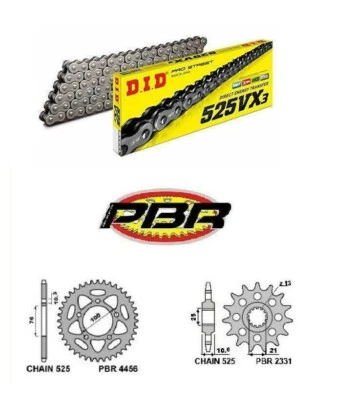 TRANSMISSION BENELLI 502 C 2019 2020 2021 CHAÎNE COURONNE PIGNON DID PBR - Photo 1/4