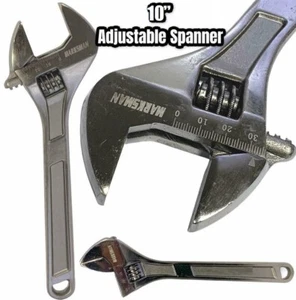 10Inch Adjustable Spanner Wrench Tool Wide Jaw Large Hand Nut Opening Steel Key - Picture 1 of 3