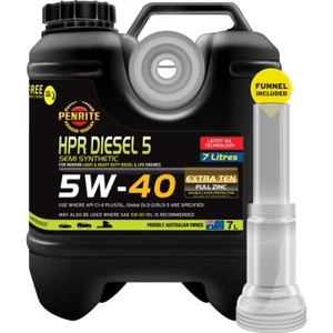 Penrite HPR Diesel 5 5W-40 Engine Oil Semi-Syn 7L HPRD5007 - Picture 1 of 2
