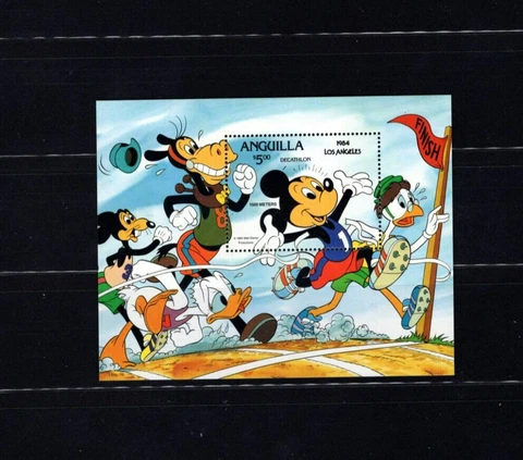 Anguilla Disney 568 Olympics VF MNH S/S A2p Cover