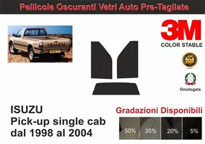 pellicola oscurante vetri compatibile con Isuzu pick-up single cab dal 98-04 - Foto 1 di 1