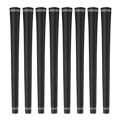 PACIFIC GOLF CLUBS NEW 8 PIECE OS JUMBO REGRIP GOLF CLUBS ALL BLACK NO LOGO OVERSIZE BIG GRIPS GRIP