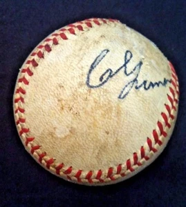 CHARLIE GRIMM, Chicago Cubs, signed 1947-48 Ford Frick ONL baseball - JSA - Picture 1 of 8
