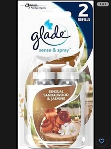 4x 2 In Each Glade Sense & Spray Twin Pack Sensual Sandalwood & Jasmine Refills - Picture 1 of 1