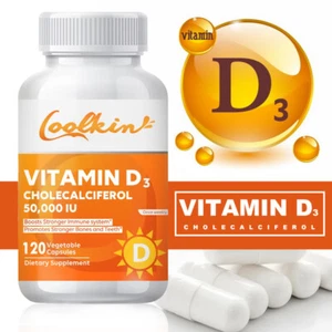 Vitamin D3 Cholecalciferol 50,000 IU - Heart, Muscle, Bone, Immune Support - Picture 1 of 11