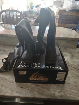 Itasca Rubber Hip Waders Youth Size 1 Brown - Image 1 of 4