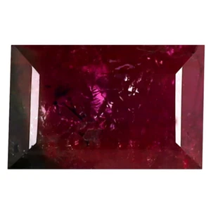 1,27 ct Achteck (8 x 5 mm) unbeheizt / unbehandelt Wassermelone Turmalin Edelstein - Bild 1 von 2