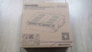 IcyDock MB322SP-B Dual SSD Express Cage for 5.25 Bay - Picture 1 of 7